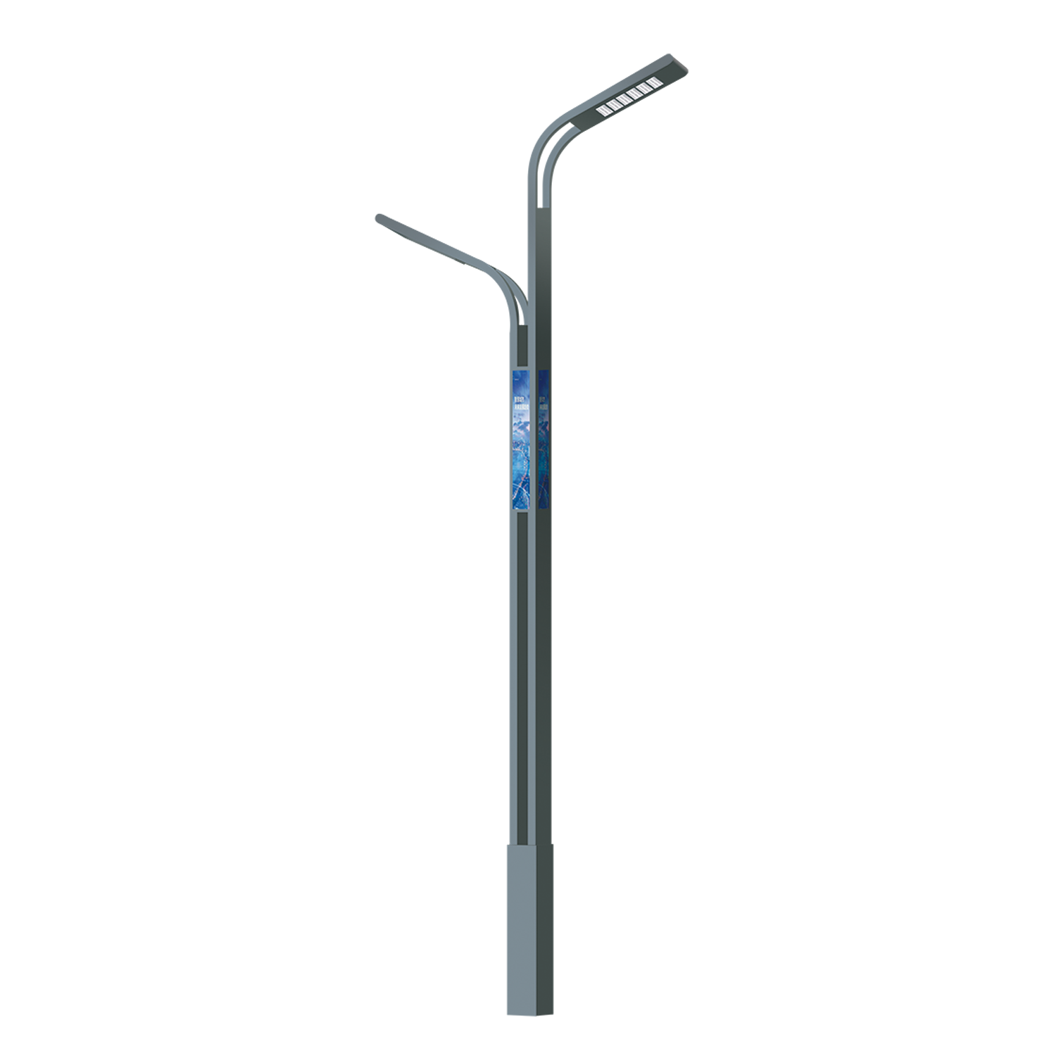30W-200W IP66 AC/DC LED Street Light Aluminum Alloy Pole Ra70 CRI 3000-5000K Color Temp 4500-15000LM 50000 Hours 3-Year Warranty