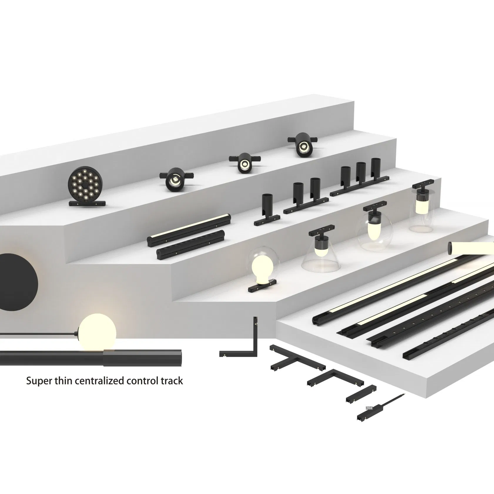 Ultra-Slim LED Magnetic Track Light with Smart Control System