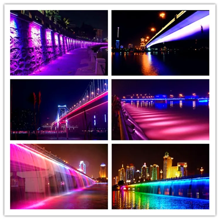 Outdoor Building Full RGB Color Linear 120V White LED Strip Light Wall Washer