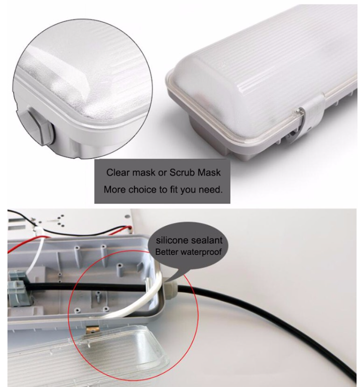 2x18w T8 Tri-proof Hanging Tube Suspended Working Waterproof Led Light Fixtures Ip65