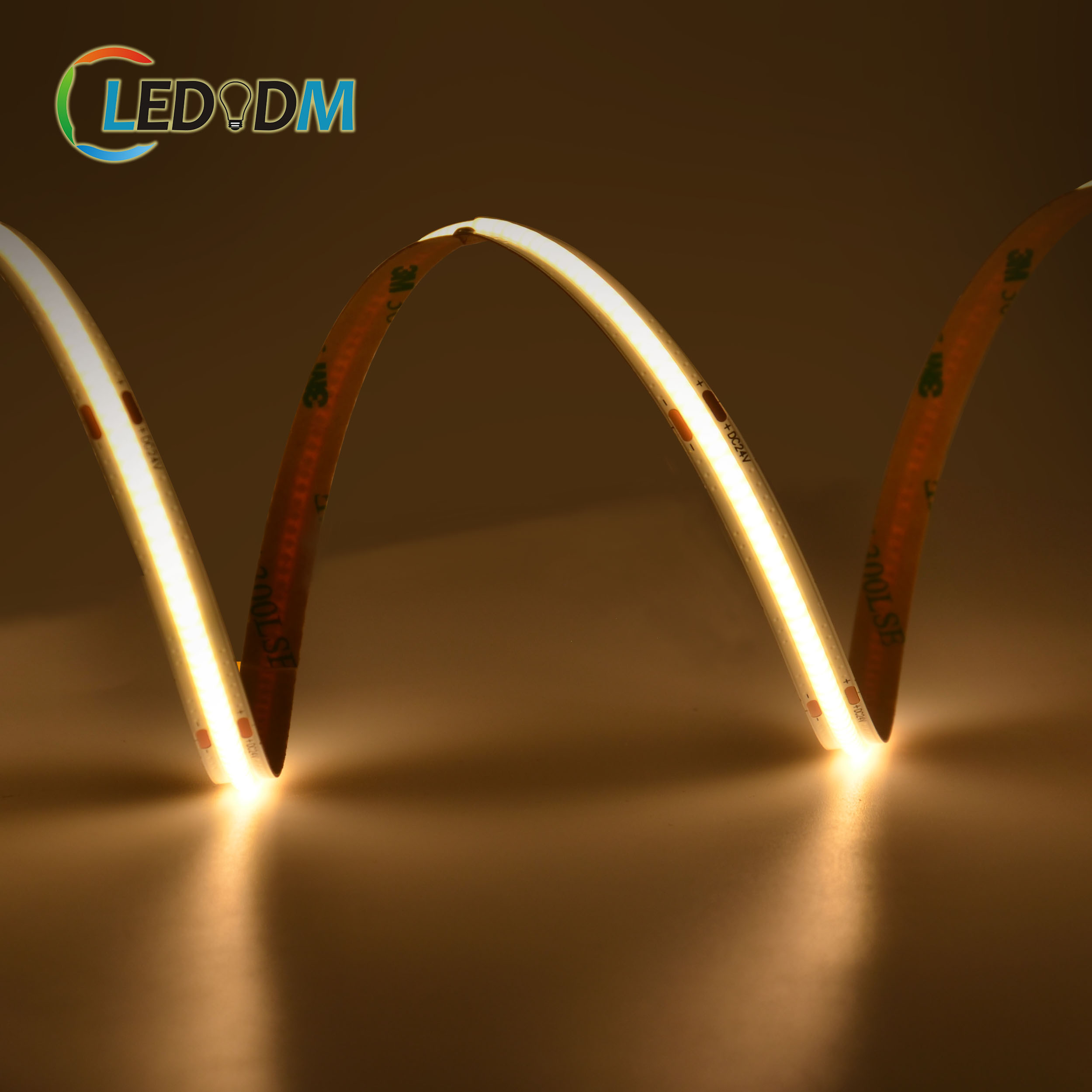 High Density COB LED Strip 480LEDs/m 12V 24V 10W/m Flexible Linear Light 2700K-6500K CCT 5m/roll For Commercial Indoor Lighting