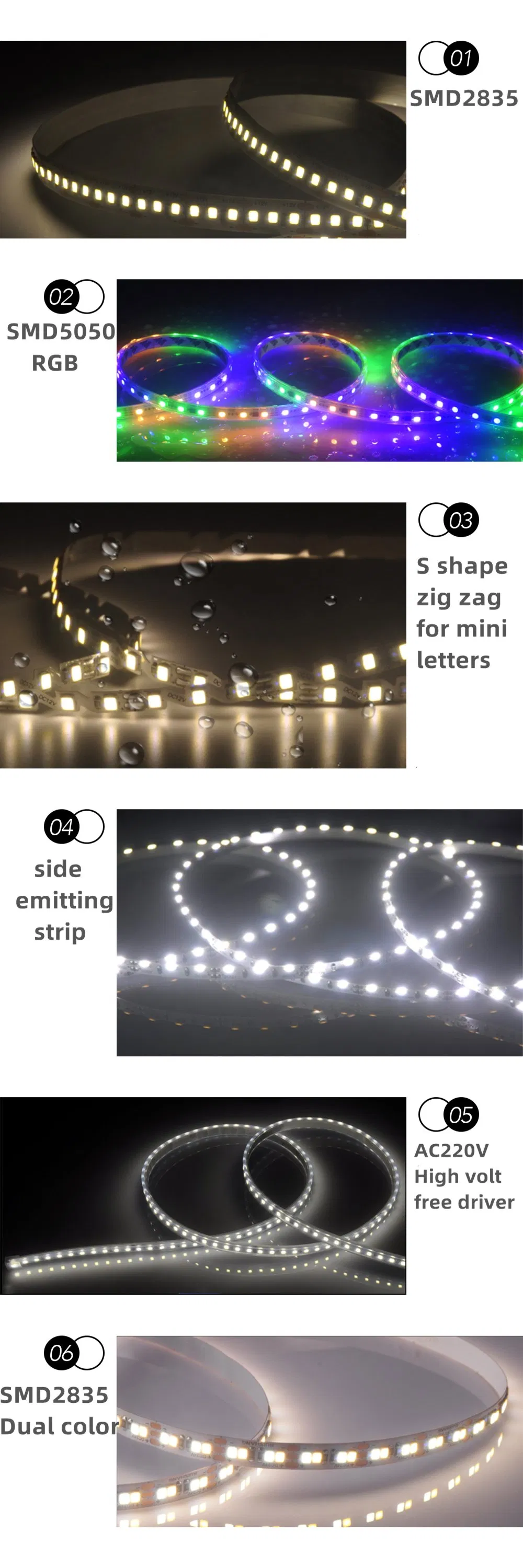 Holiday Christmas Decoration Signs Lighting Flexible Light SMD2835 5050 LED Strip Light