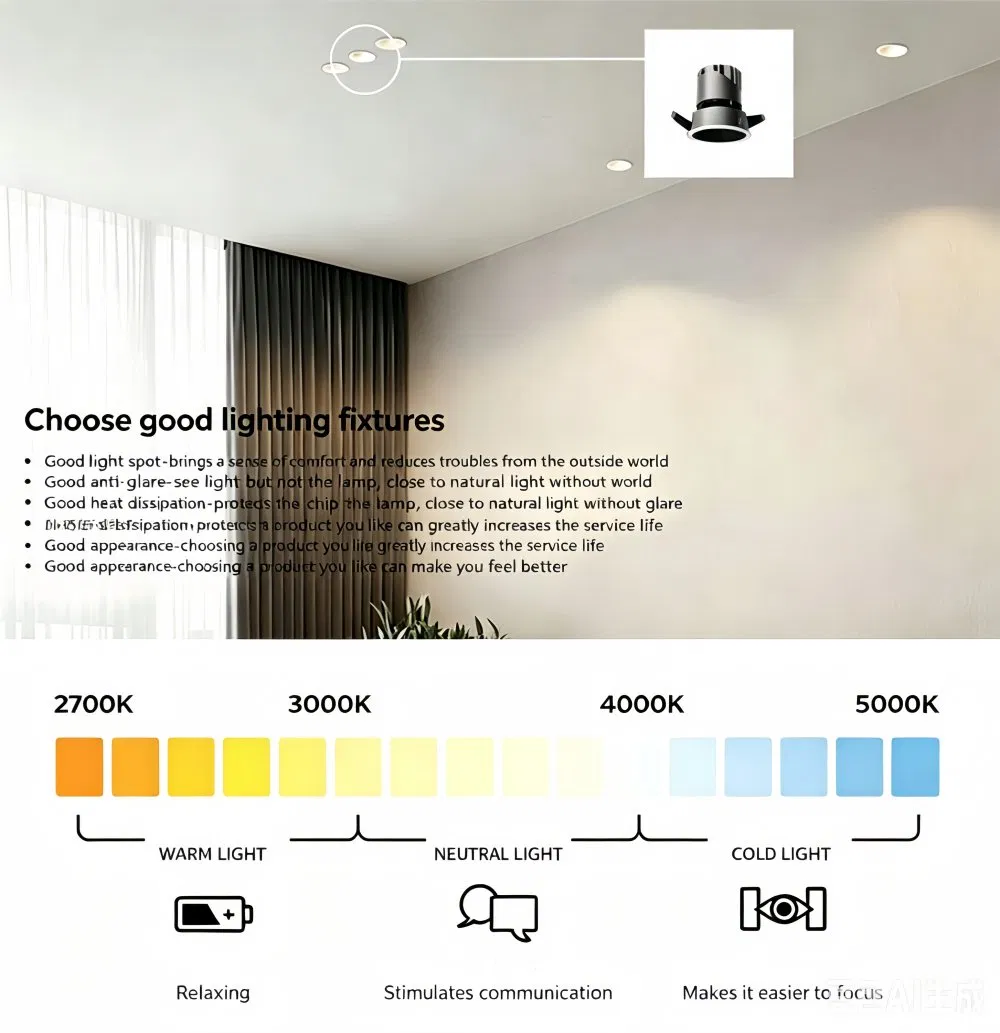 Recessed Interior Ceiling Smart Home Dimmable Ra>92 7-30W 220V Frameless Flush Mount LED COB Spot Lighting Downlight