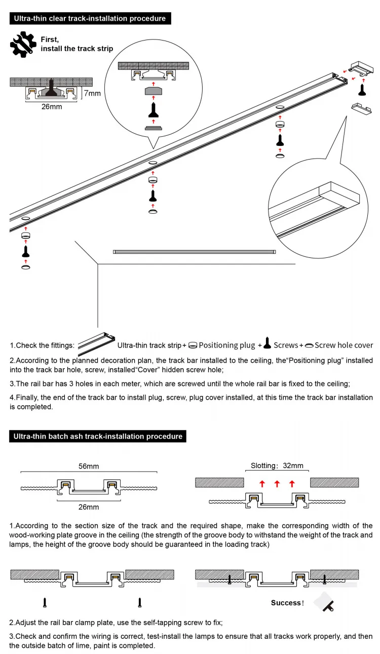Dimmable LED Magnetic Track Light