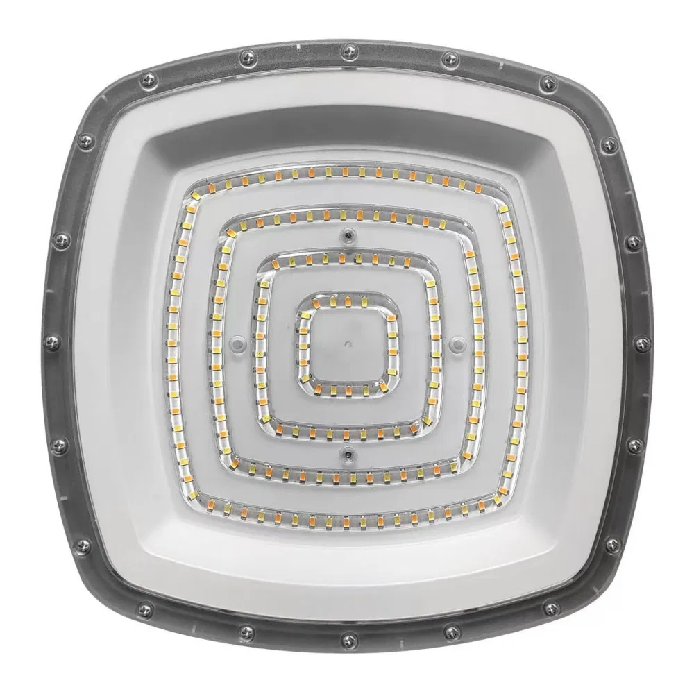 High Lumen AC 127-220V High Bay Light for Warehouse High Lumen IP65 Waterproof Commercial 3-CCT 2-in-1 LED UFO and Flood Light