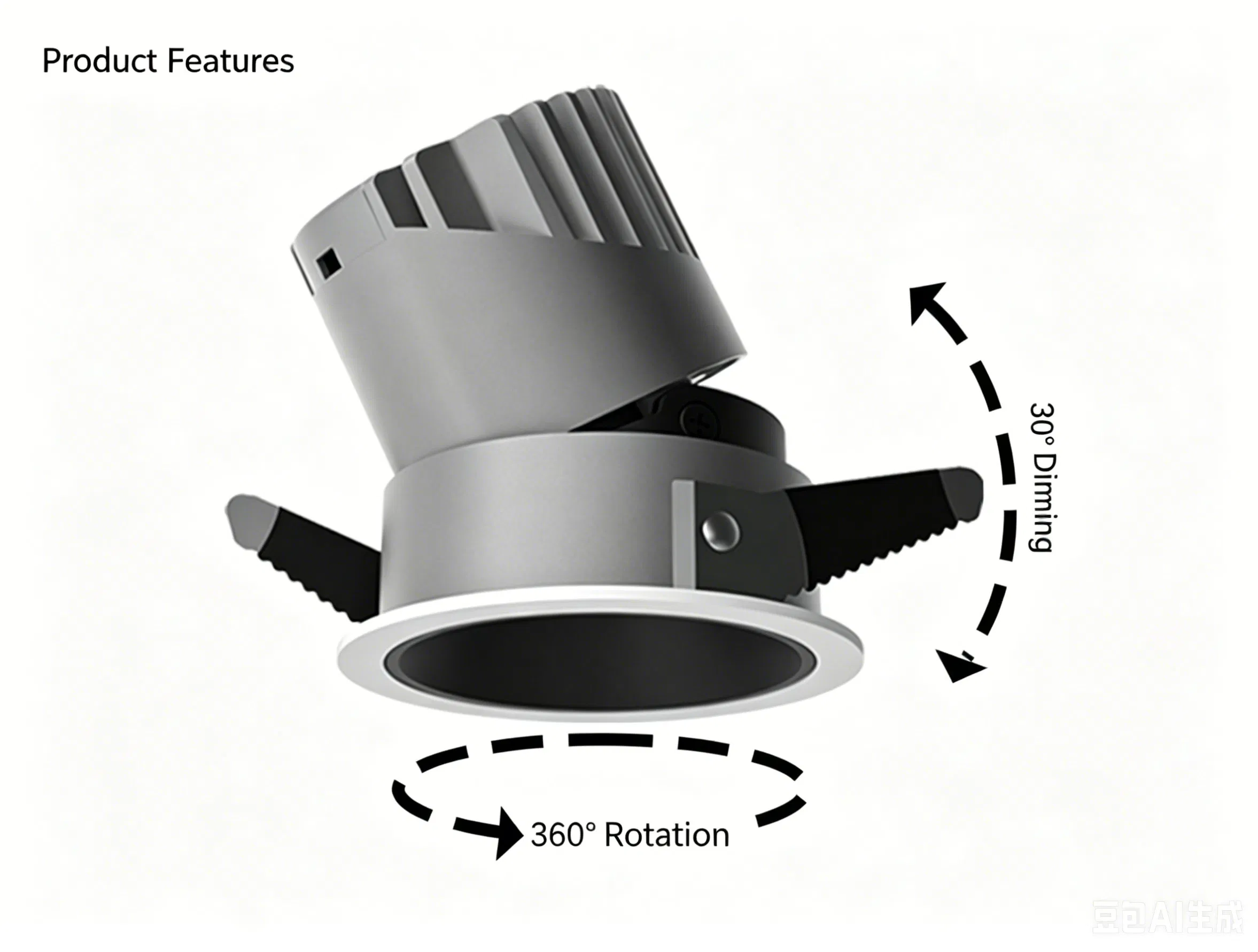 Recessed Interior Ceiling Smart Home Dimmable Ra>92 7-30W 220V Frameless Flush Mount LED COB Spot Lighting Downlight
