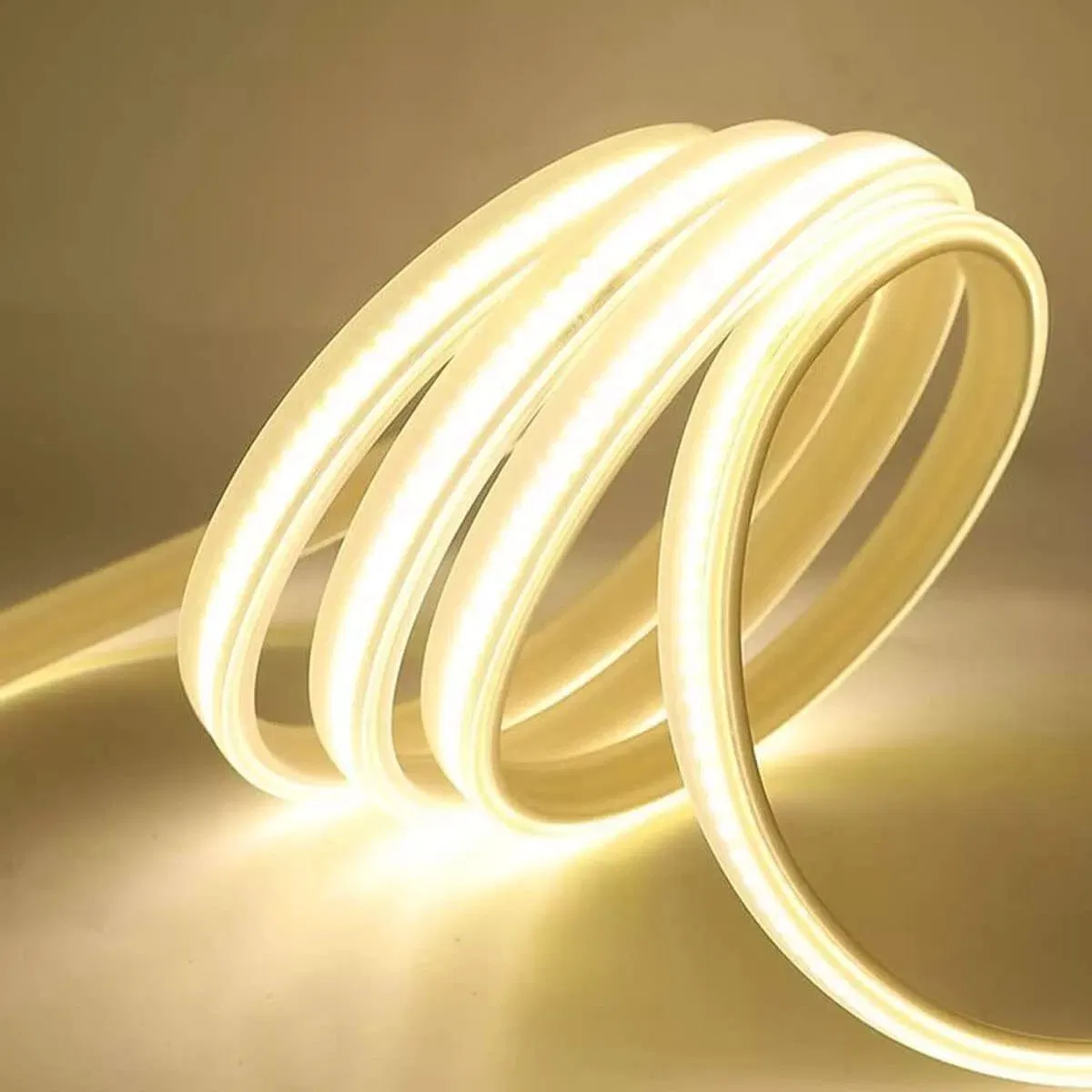 220V Outdoor 288LEDs/M LED COB Strip Light IP65 Waterproof High Flexible Safety LED-Light for Permanent Neon Decoration Light LED Ribbon Strip Light