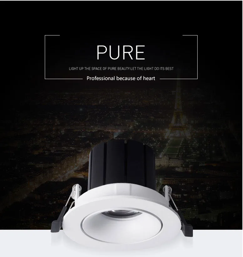 COB Recessed LED Spot Light Wide Beam Ceiling Lamp Downlight