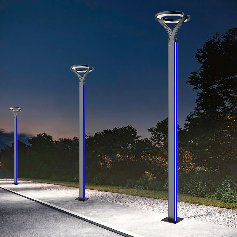 DAWN Manufacturer Factory Sale Outdoor Garden Lamp Solar Courtyard Lamp Post Pole Lamp Waterproof IP65 LED Garden Light
