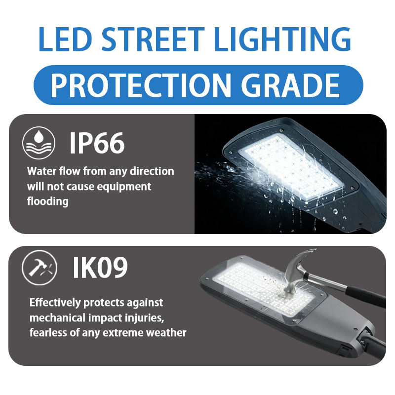 XINDECO LED Street Light IP66 Waterproof 100W ADC12 Aluminum 3030/5050 Chips High Lumen Outdoor Road Parking Lot Lamp XD-LD8411