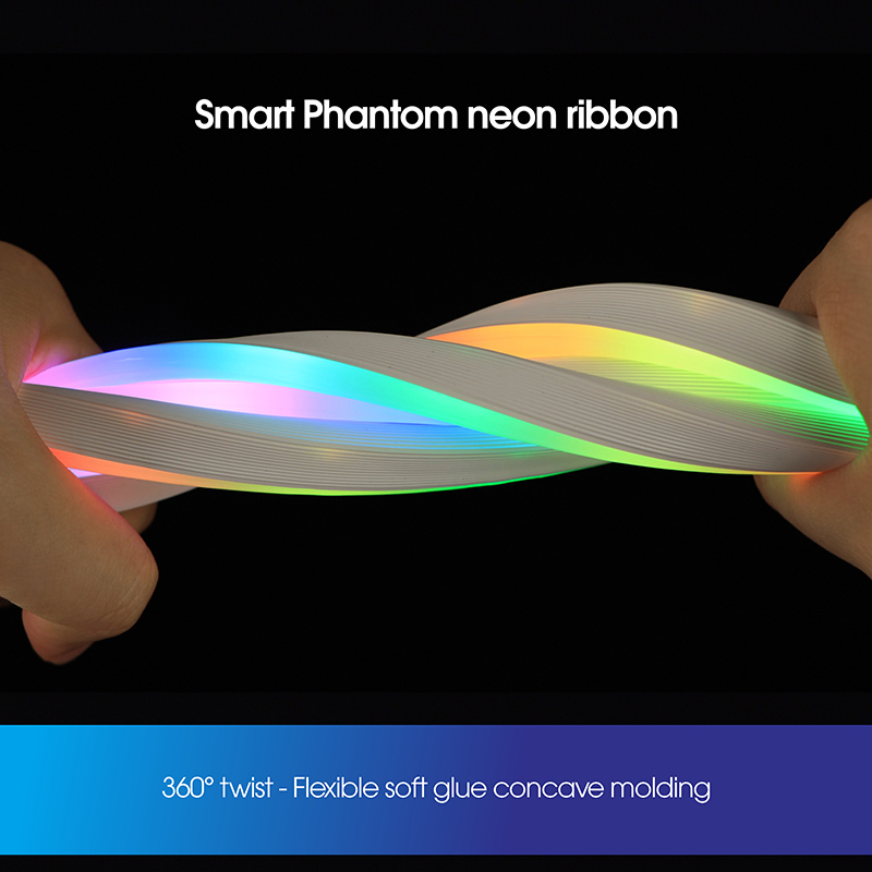 360° Twisting LED Neon Flex 5V USB RGB IC Strip Light APP Remote Control for Christmas Room Decoration