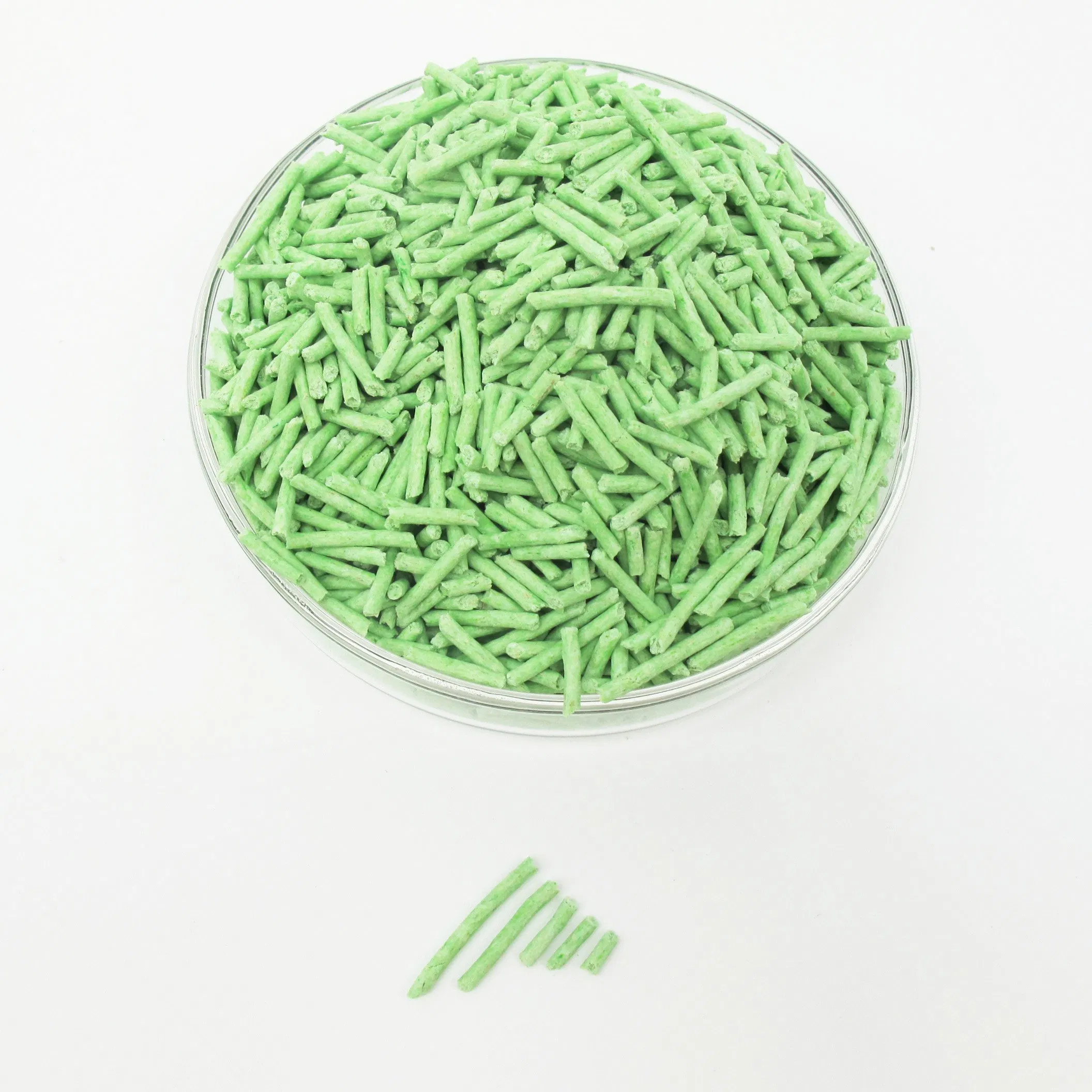 Areia para Gato Tofu com Controle de Odor e Formação de Grumos, Scent Valender Chá Verde, Acessório para Animais de Estimação 1.5mm