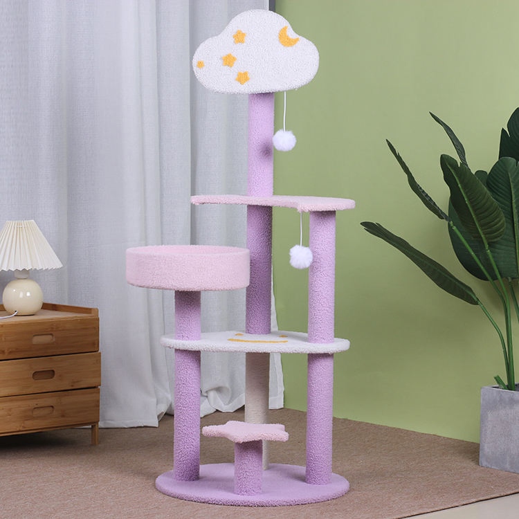 Casa de Escalada em Árvores Torre Multicamadas Grande Árvore de Gato Condo Poste de Arranhar de Sisal