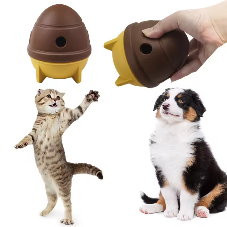 Acessórios para Animais de Estimação em Silicone de Grau Alimentício: Brinquedos Dispensadores de Comida, Seguros e Resistentes a Mordidas, Brinquedos Interativos de Alimentação Lenta Adequados para Gatos e Cães