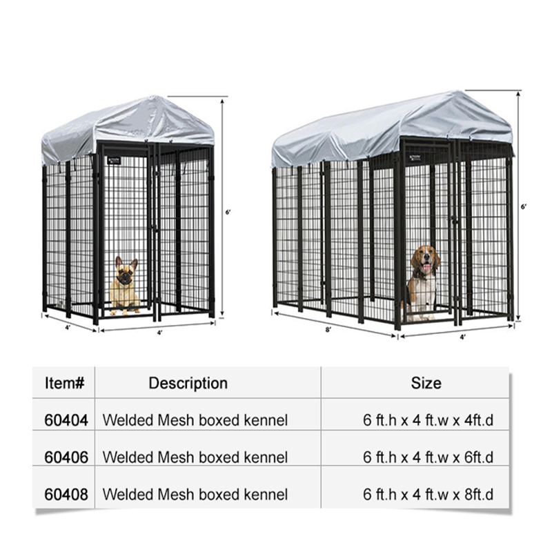 Gaiola para cães grande de malha soldada de alta qualidade, gaiola de aço para cães