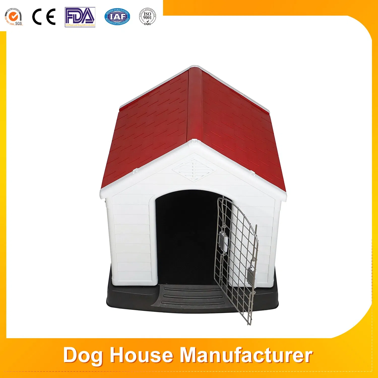 Gaiola para cães de luxo removível, não tóxica, grande, destacável, à prova d'água, para uso interno e externo, casa de plástico durável para gatos, canil sólido para venda