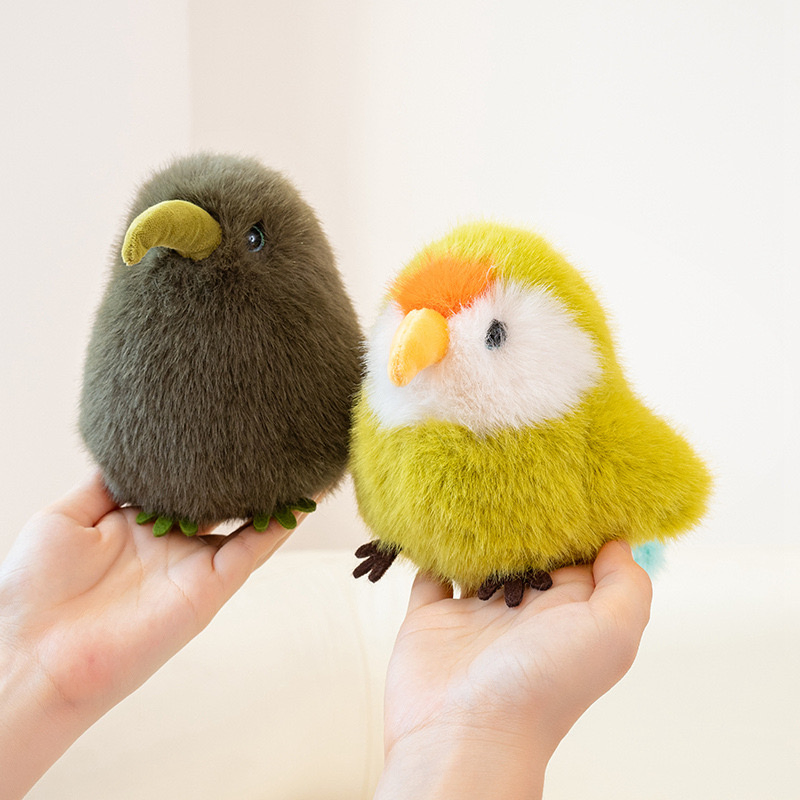 Brinquedo de pelúcia colorido de kiwi para crianças e colecionadores