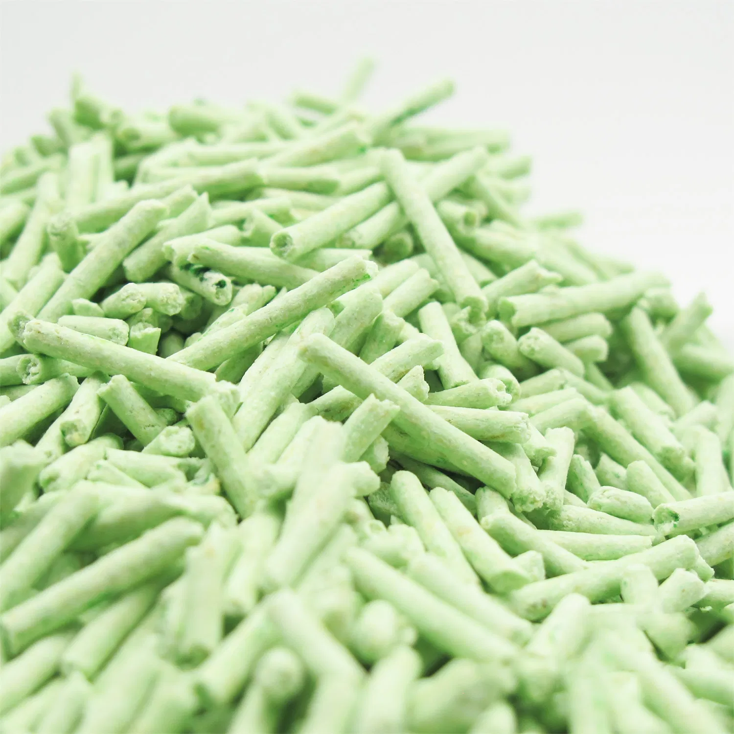 Areia para Gato Tofu com Controle de Odor e Formação de Grumos, Scent Valender Chá Verde, Acessório para Animais de Estimação 1.5mm