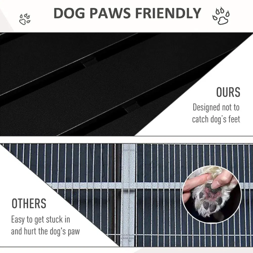 Gaiola para Cães de Grande Porte 44" Estrutura Forte em Metal para Cães Grandes com Porta Superior e 4 Rodas Bloqueáveis