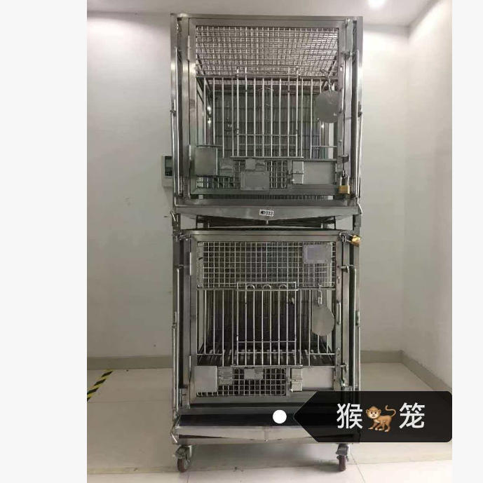 Preço de fábrica Canil veterinário personalizável em aço inoxidável para animais de estimação, com painéis de HDPE, gaiolas para uso doméstico