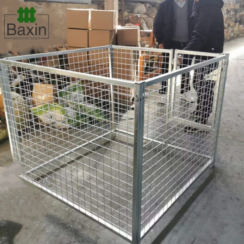 Gaiola para cães de malha soldada de tamanho personalizado, galvanizada