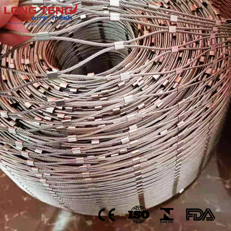 Malha de Cabo de Aço Inoxidável Flexível Tece Expandida Estilo de Cadeia Cerca de Zoológico Aviário Rede para Pássaros Papagaio