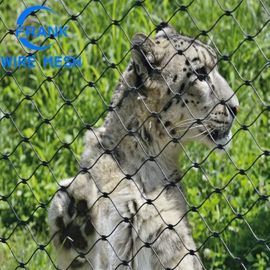 Rede de corda de aço inoxidável resistente para aviário de zoológico