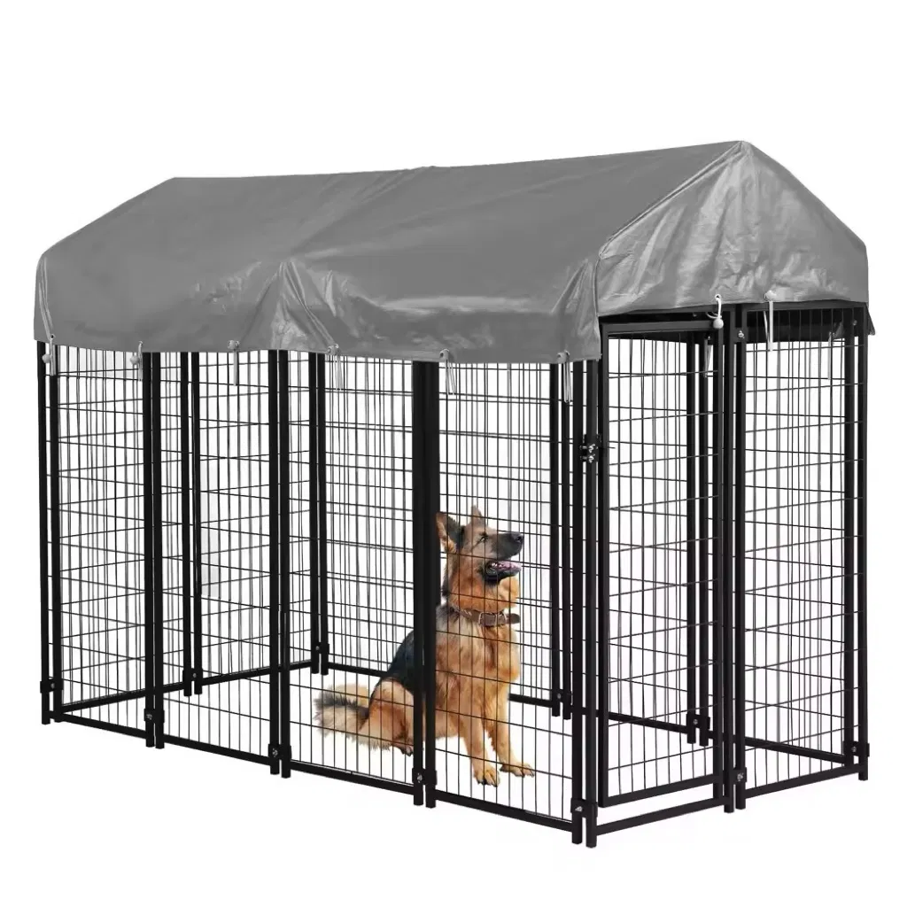 Gaiolas para cães grandes, caixas de metal amigáveis para cães, crate para uso externo