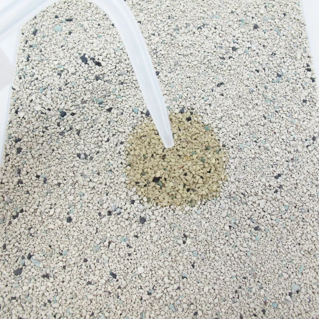 Excelente desodorante absorvente de poeira de baixa aglomeração, liberando aroma, areia triturada, carvão ativado, bentonita, areia para gatos quebrada, acessórios para pets