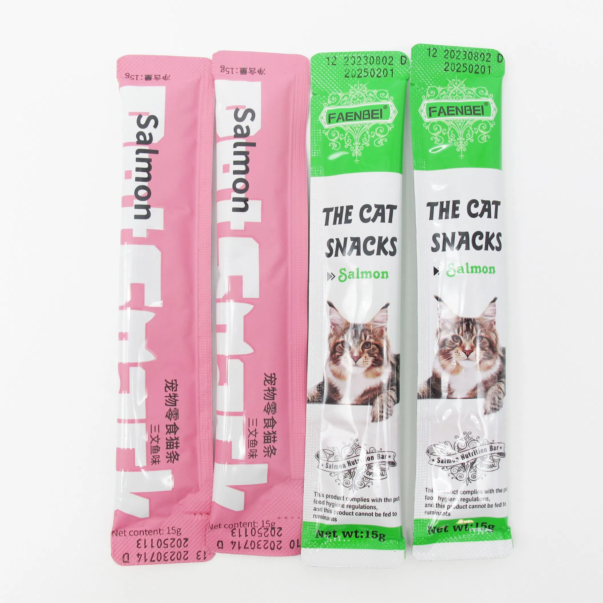 100% Sabor Natural Puro de Salmão Suave em Bastão Fluido Cat Produtos Úmidos Purê Snack Alimento Pet Guloseima Lickable para Gatos, Guloseimas Cremosas para Gatos, Guloseimas para Lamber Gatos