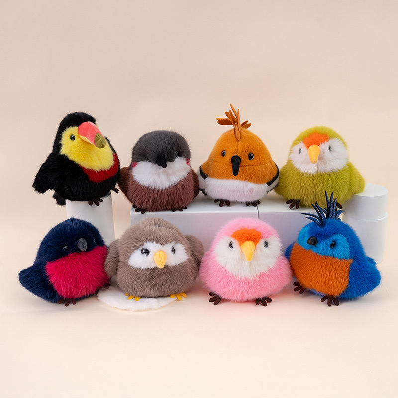 Brinquedo de pelúcia colorido de kiwi para crianças e colecionadores