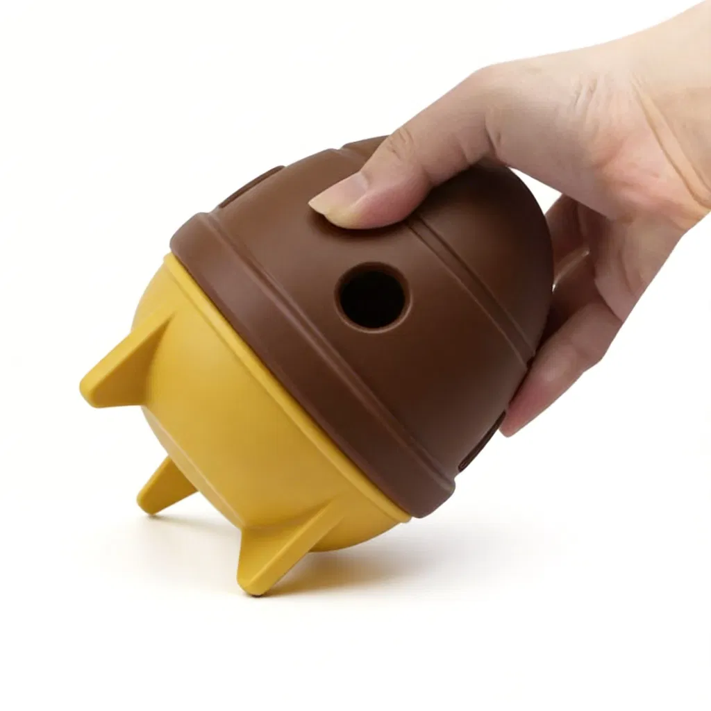 Acessórios para Animais de Estimação em Silicone de Grau Alimentício: Brinquedos Dispensadores de Comida, Seguros e Resistentes a Mordidas, Brinquedos Interativos de Alimentação Lenta Adequados para Gatos e Cães