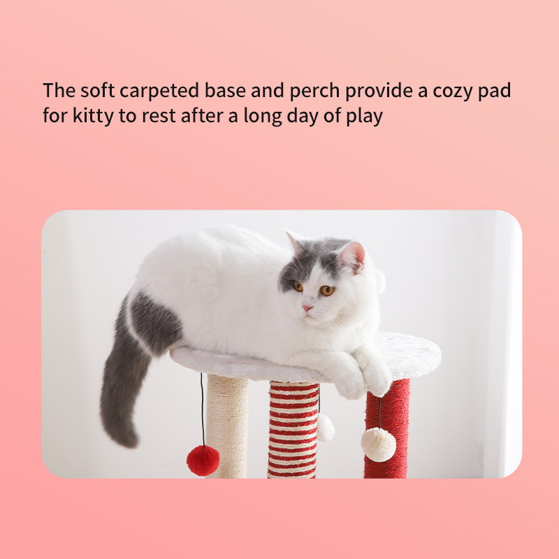 3 Grande Árvore de Gato de Corda de Sisal com Brinquedo