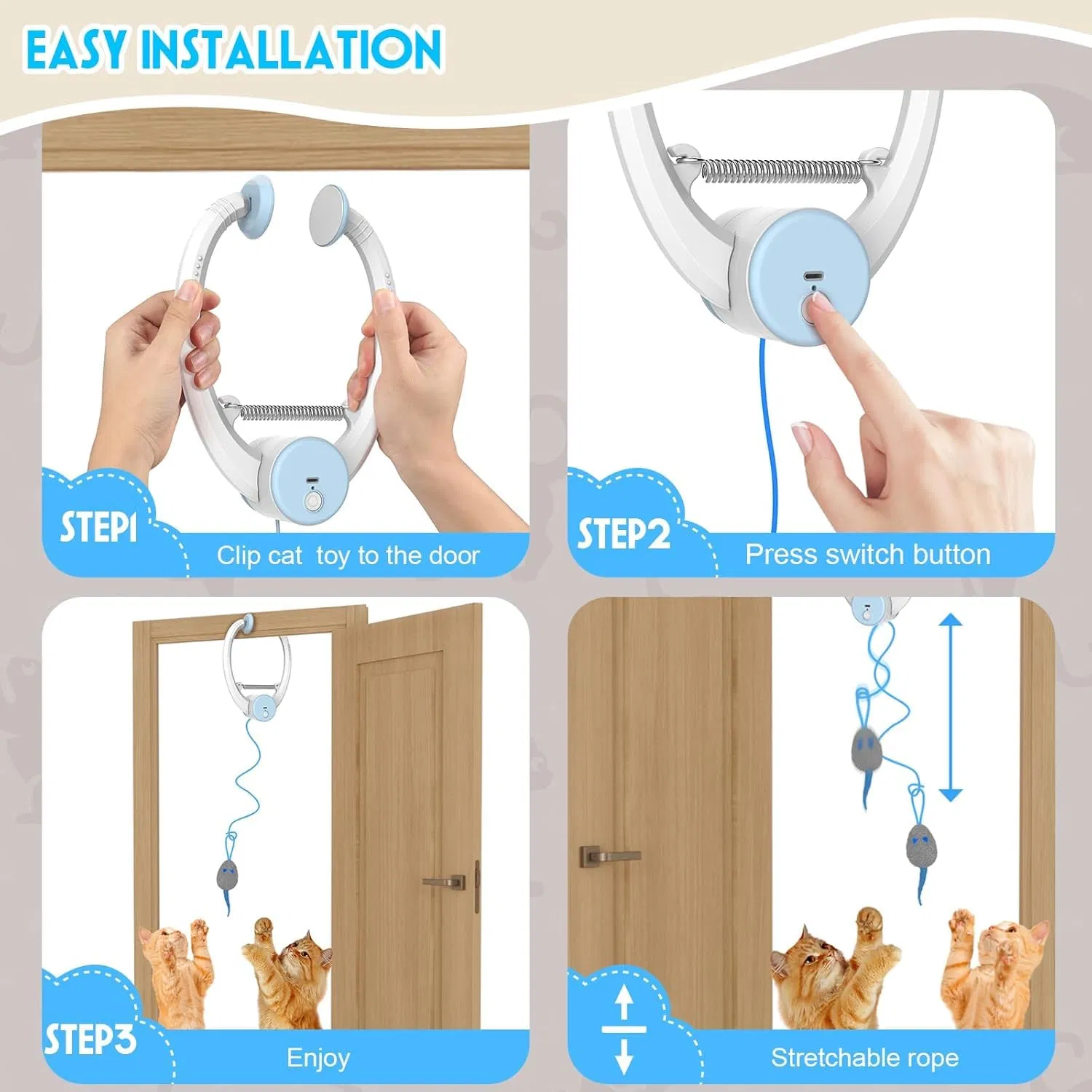 Brinquedo Interativo Automático Elétrico para Gato, USB Recarregável, Varinha de Pluma de Borboleta Fluttering para Enriquecimento e Estímulo Interno