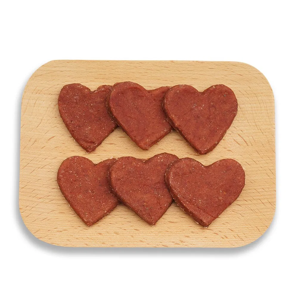 Alimento para cães OEM Suprimentos para animais de estimação Petiscos em forma de coração Snacks de frango Treats para cães