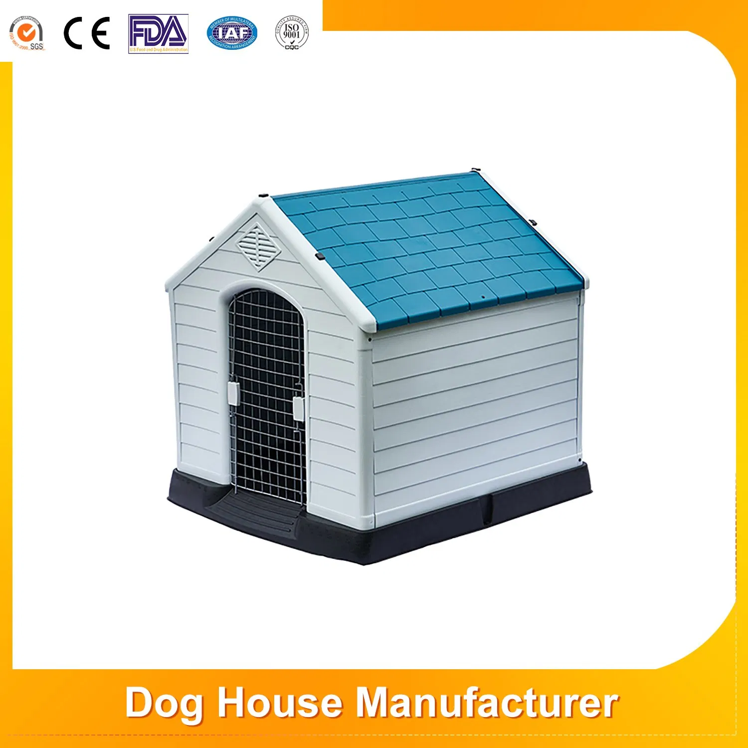 Gaiola para cães de luxo removível, não tóxica, grande, destacável, à prova d'água, para uso interno e externo, casa de plástico durável para gatos, canil sólido para venda
