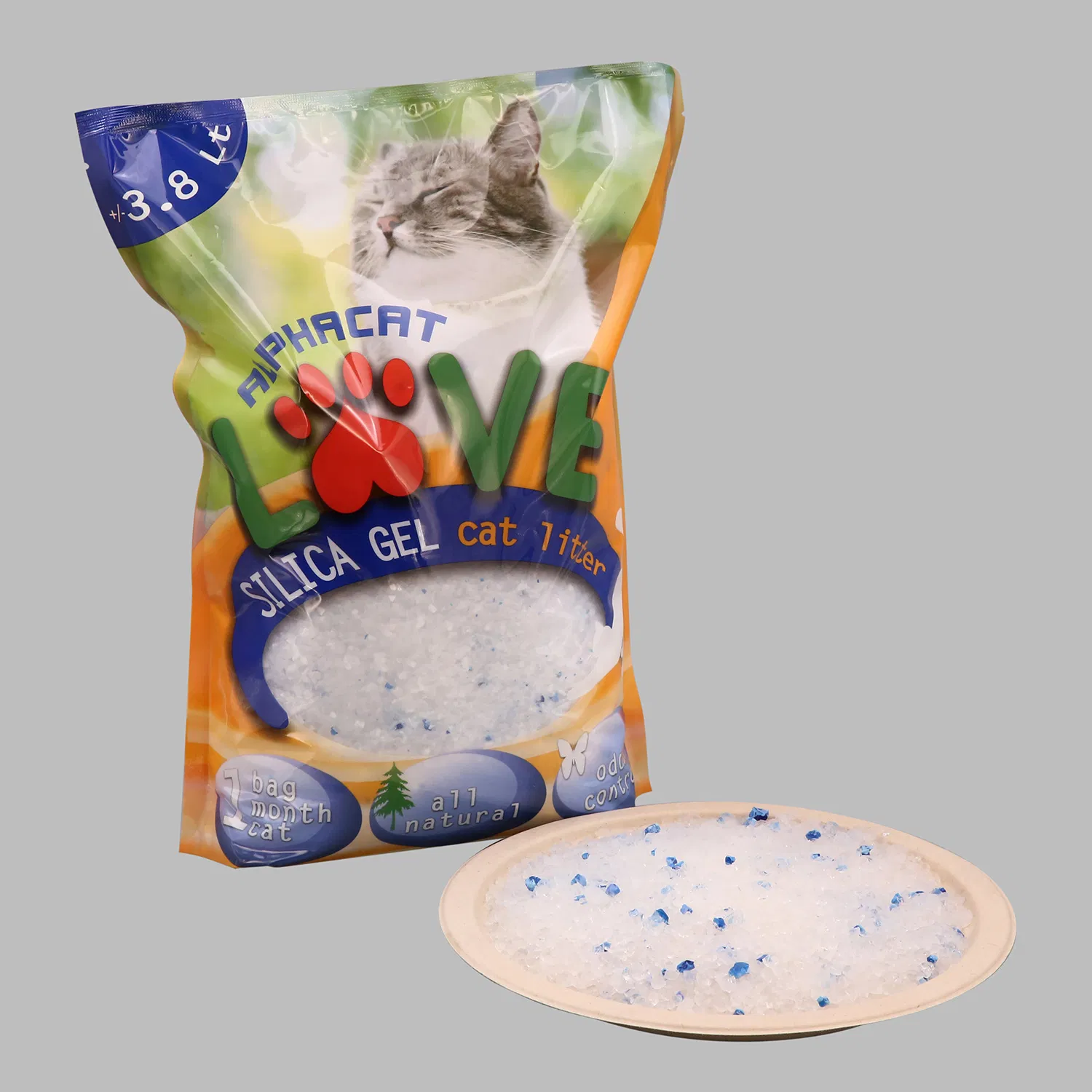 Caixa de Areia para Gato Sem Agregação Controle de Odor Acessórios para Animais de Estimação de Areia de Silica para Gato