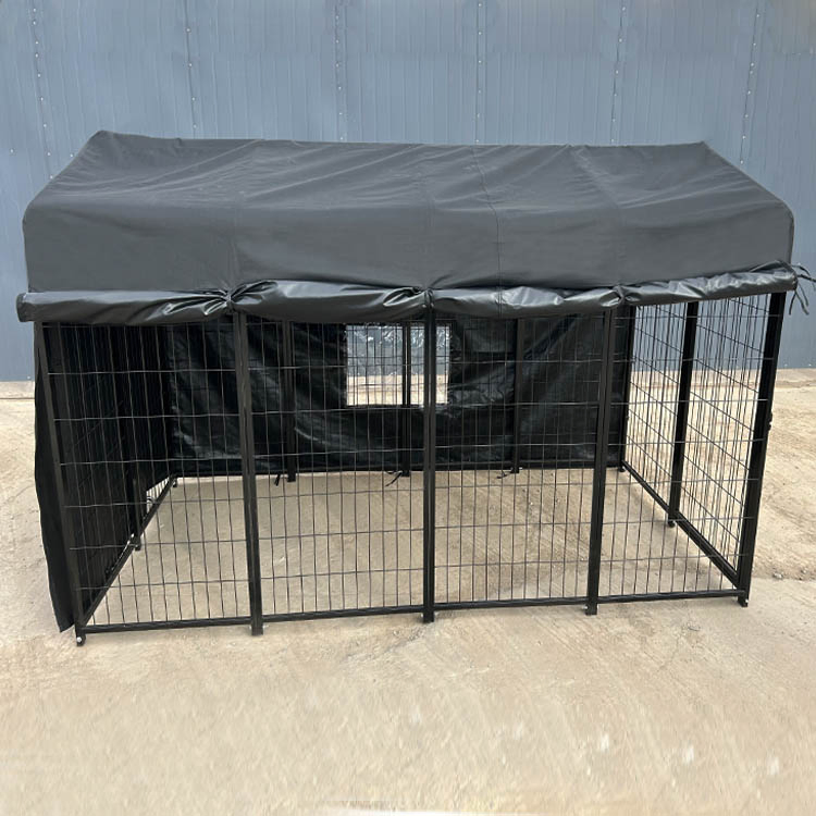 12panel Canil Grande para Cães ao Ar Livre com Cobertura Impermeável, Enclosures para Animais de Estimação, Gaiola, Casa para Cães, Corrida para Cães, Playpen para Grande Cão, Painel de Cerca