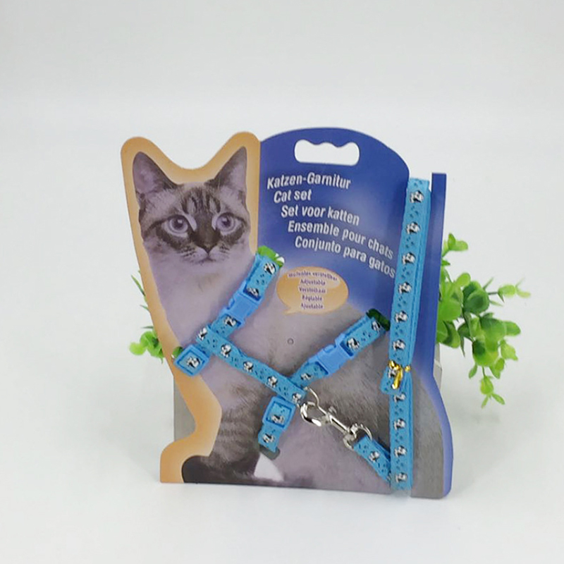 Coleira Peitoral Ajustável para Cães e Gatos com Guia para Animais de Estimação Pequenos