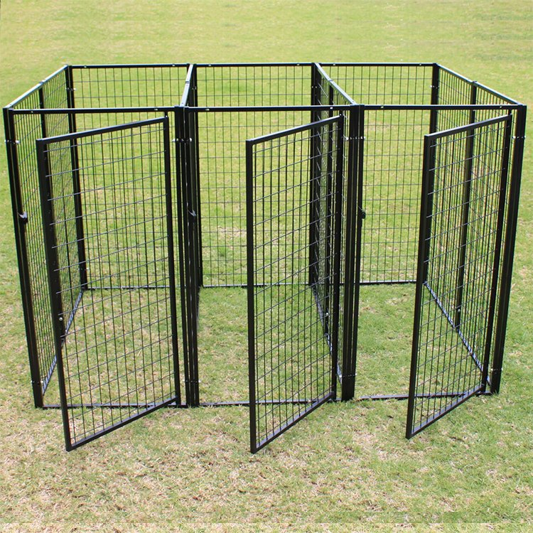 Gaiola para cães ao ar livre em aço galvanizado, canil grande para cães com acesso em pé
