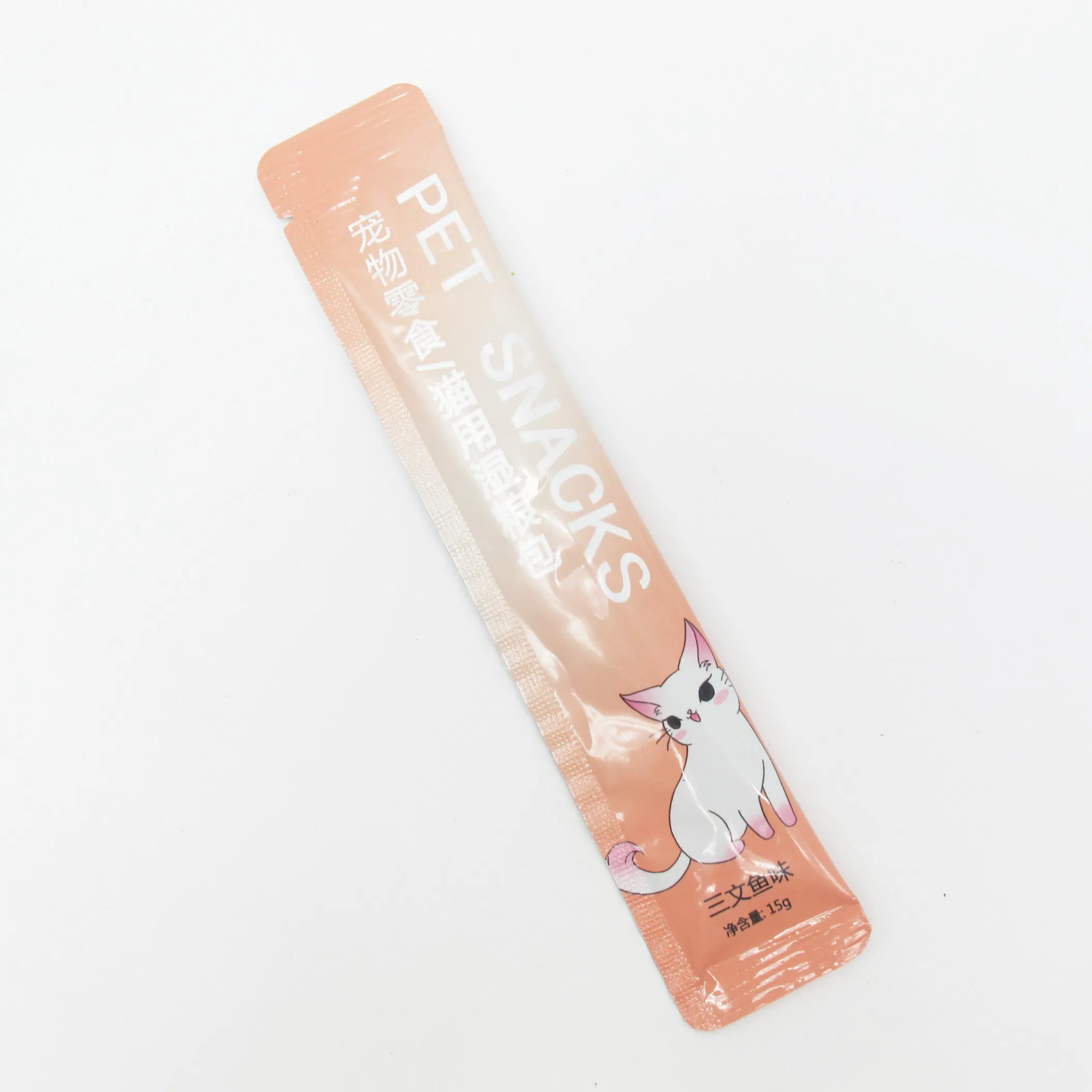 Fábrica de Fornecimento de Preço OEM Sabores Atum/ Atum Carne/ Atum Frango/ Atum Camarão Carne Cat Fluido Palito Lanche Úmido Pet Produtos