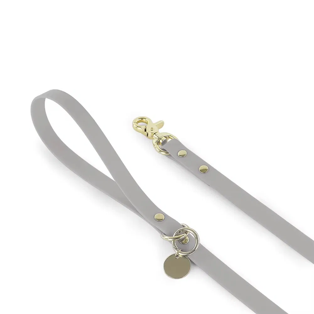 Conjunto de Coleira e Guia para Cães à Prova d'Água com Design Personalizado em Várias Cores com Webbing Revestido em PVC para Fornecimento de Animais de Estimação
