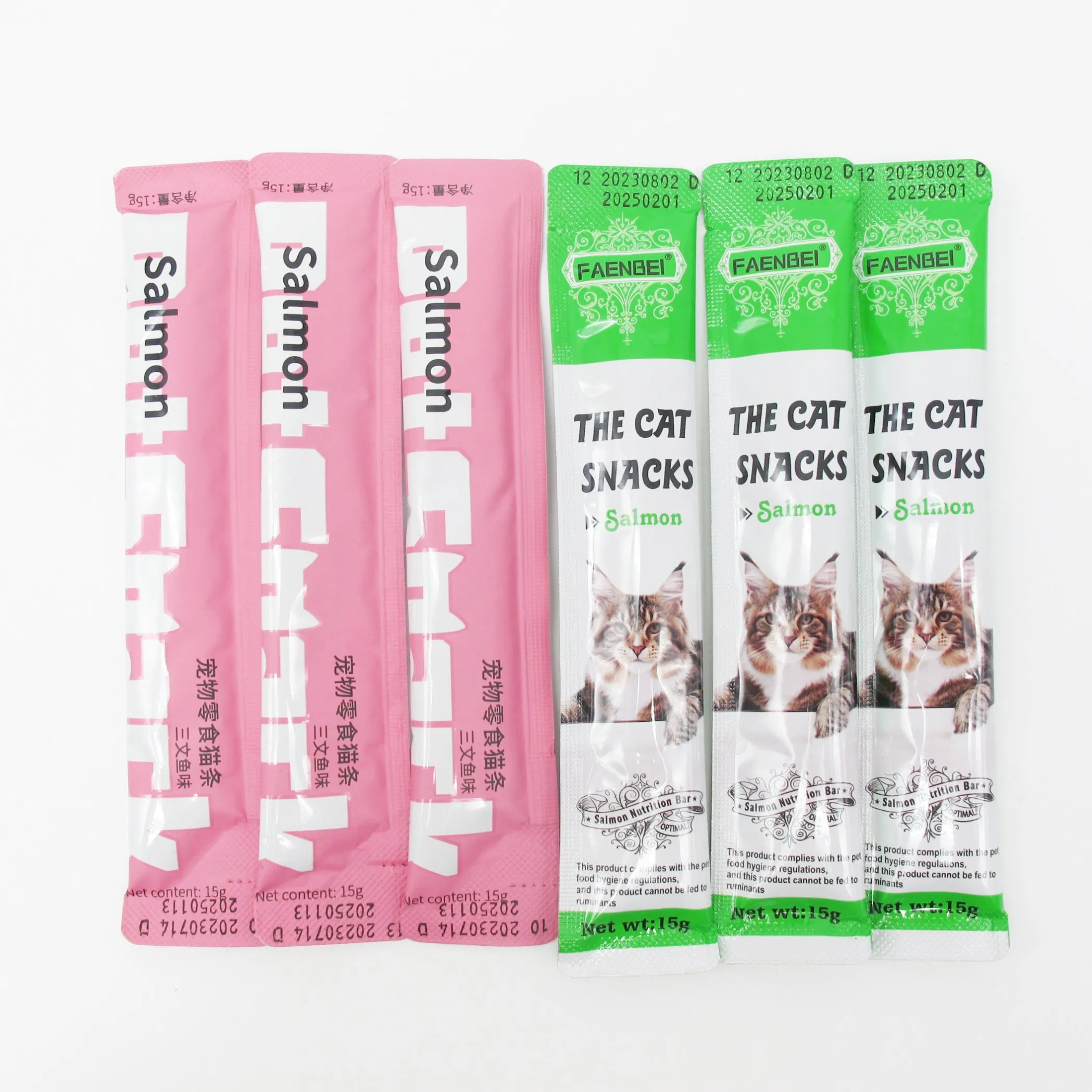 100% Sabor Natural Puro de Salmão Suave em Bastão Fluido Cat Produtos Úmidos Purê Snack Alimento Pet Guloseima Lickable para Gatos, Guloseimas Cremosas para Gatos, Guloseimas para Lamber Gatos