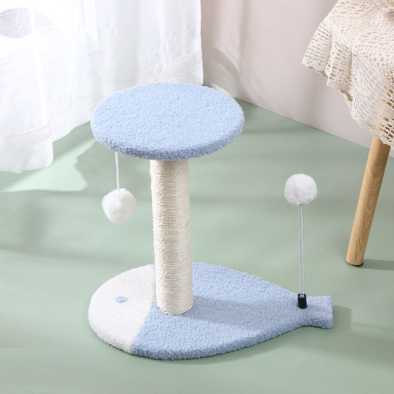 14 Poste de Arranhar para Gatos em Polegadas, Árvore para Gatos de Múltiplos Níveis, Perch para Brincar e Descansar, Atividade com Bola Pendurada