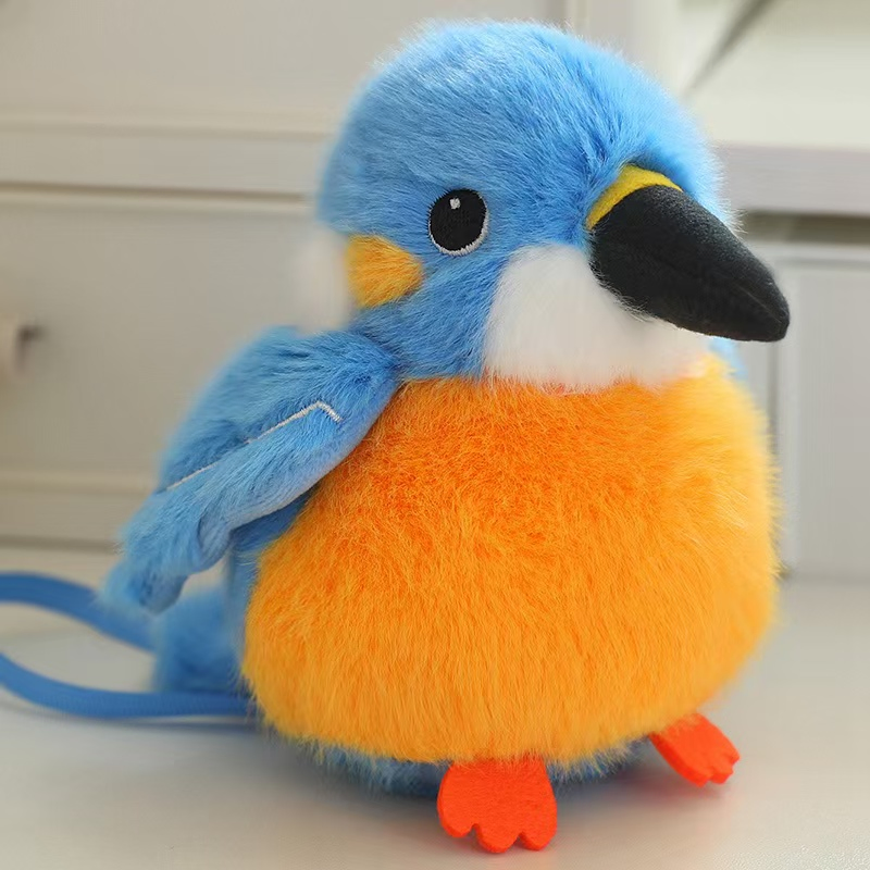 Brinquedo de Pássaro de Pelúcia Macia para Brincadeira Imaginativa e Diversão de Aprendizado