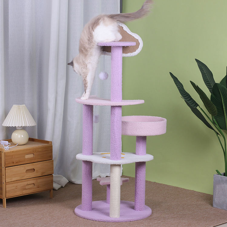 Casa de Escalada em Árvores Torre Multicamadas Grande Árvore de Gato Condo Poste de Arranhar de Sisal
