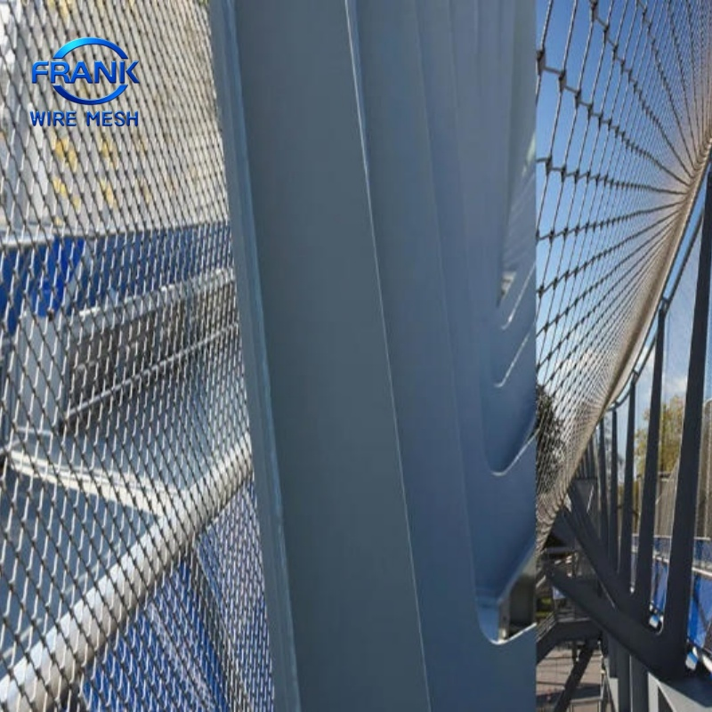 Malha de Cabo de Aço Inoxidável para Enclosure de Animais em Zoológico, Rede de Aviário / Corrimão de Escada, Malha de Parede Verde