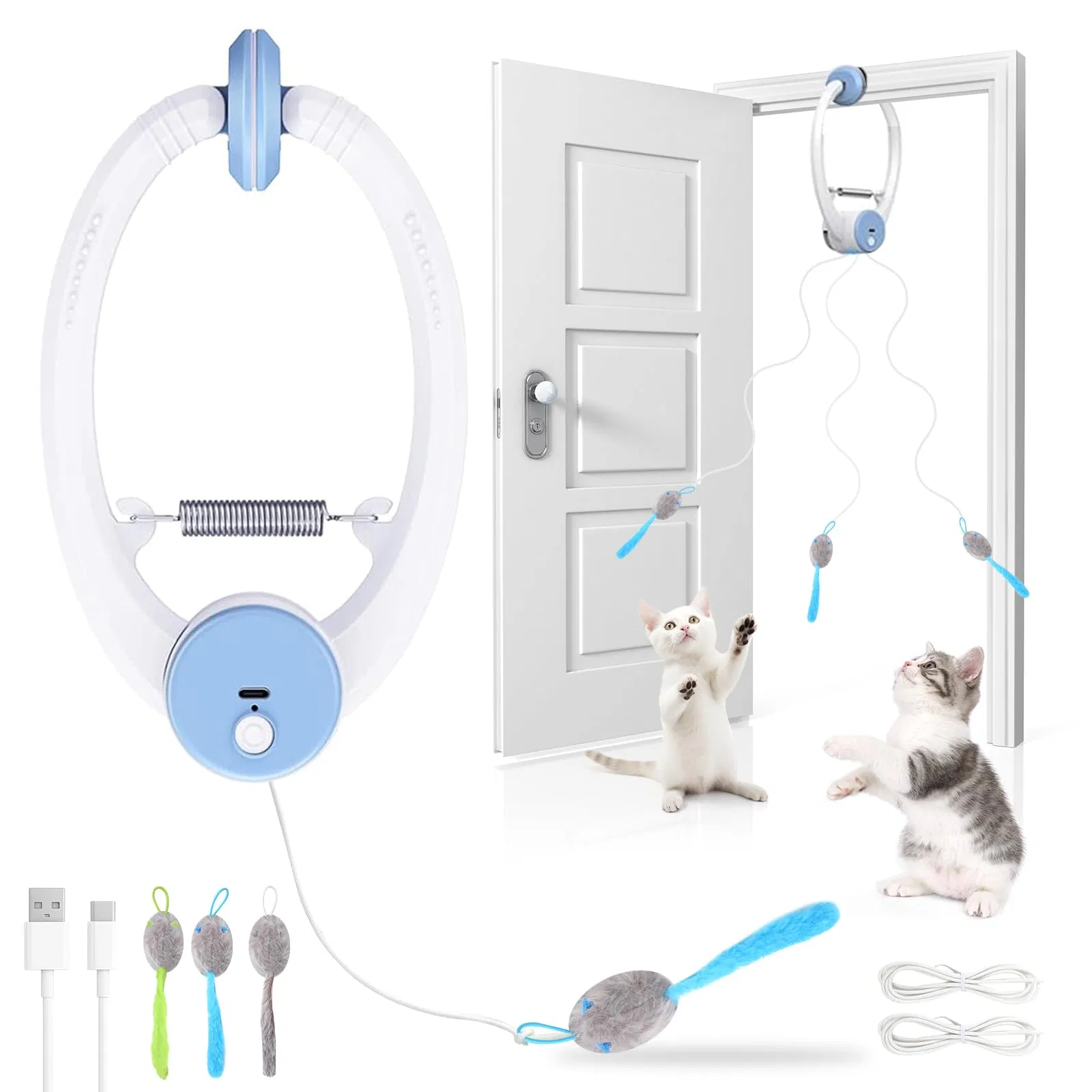 Brinquedo Interativo Automático Elétrico para Gato, USB Recarregável, Varinha de Pluma de Borboleta Fluttering para Enriquecimento e Estímulo Interno