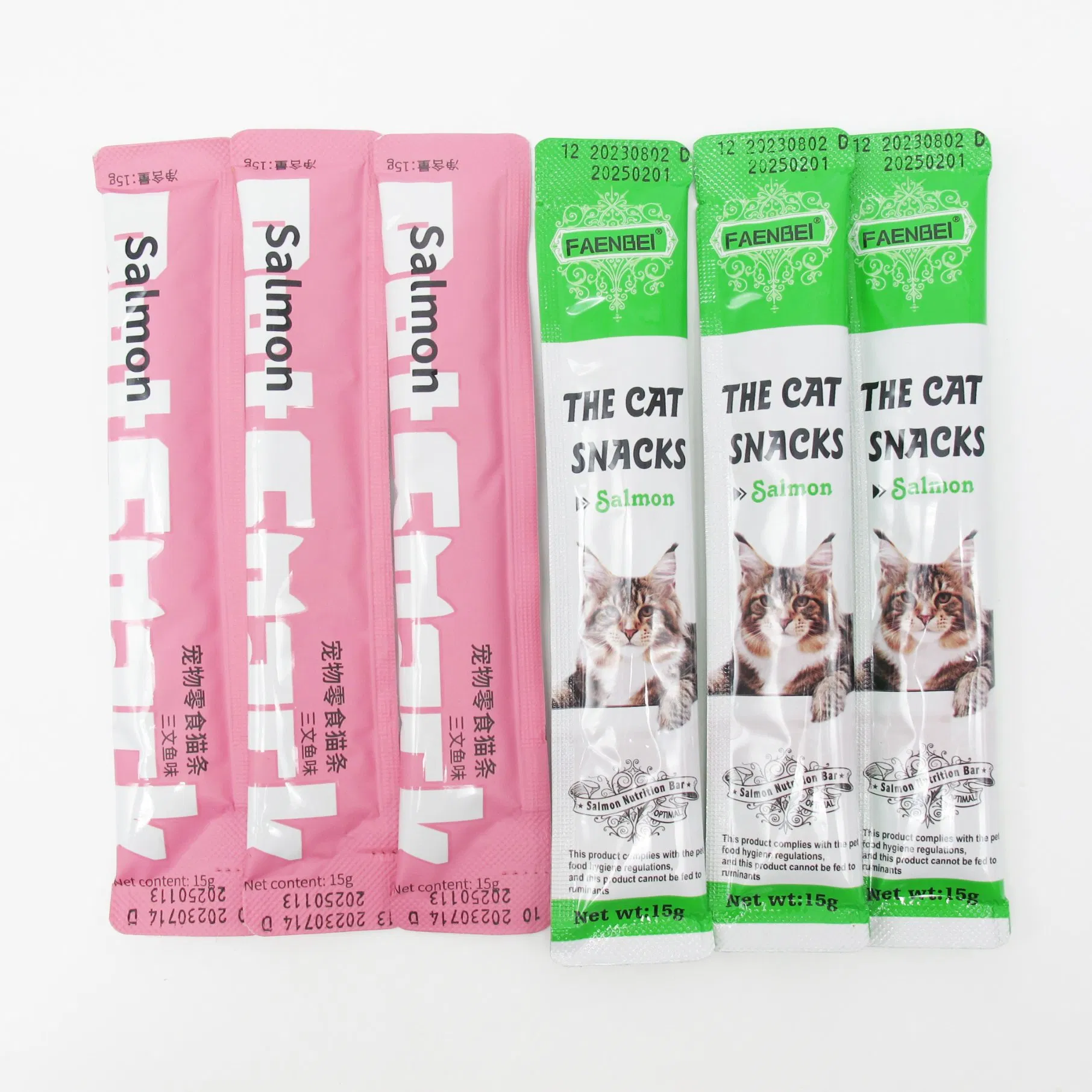 100% Sabor Natural Puro de Salmão Suave em Bastão Fluido Cat Produtos Úmidos Purê Snack Alimento Pet Guloseima Lickable para Gatos, Guloseimas Cremosas para Gatos, Guloseimas para Lamber Gatos