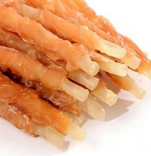 Promoção Pet Treats de Ração para Cães, Bastão de Couro de Pato